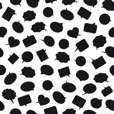 speech bubbles - seamless pattern