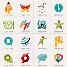 Logo and Abstract web Icon vector set N3