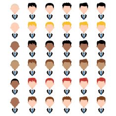Business men avatar set collection