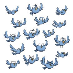 Group of birds flying Vector illustration