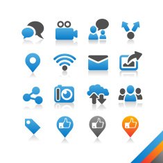 Social media icons vector - Simplicity Series N4