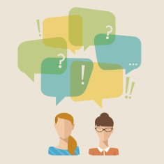 Social vector icons with dialog options