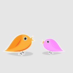 Talking Bird Vector Illustration N2