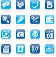 Chat Application and communication Icons N3
