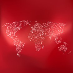World network map red