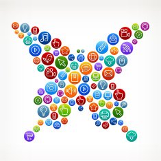 Butterfly on Social Networking & Internet Color Buttons N2