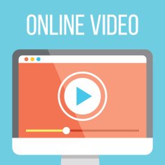 Online video flat illustration N2