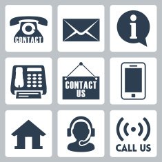 Vector 'contact us' icons set