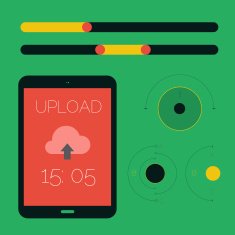 Absrtact flat design ui template N2