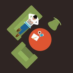 Businessman in casual setting EPS 10 vector