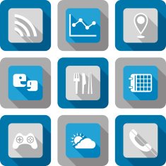Smart phone application icon set N5