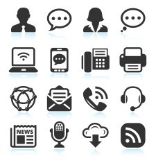 Black social media style icons N2
