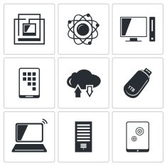 Exchange Of Information Technology Icons Set N2