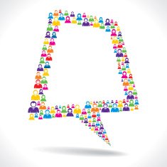 creative social message bubble