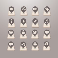 Social media icons vector - Grace Series N2