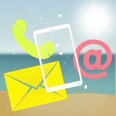 Beach Communication Creative Fresh Illustration Design