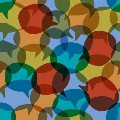 Seamless speech bubbles vector background