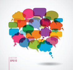 Colored Speech Bubbles Group N5