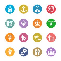 Businessman & Metaphor Icon Set N2