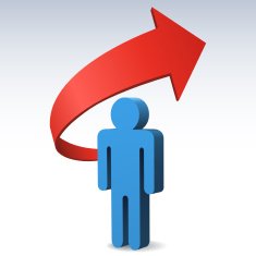 Stick Men Arrow Upwards