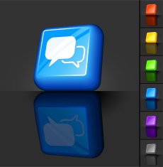 Internet chat 3D button design free image download