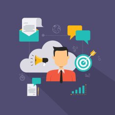 business man icon and marketing concept