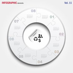 Infographics puzzle pie N2