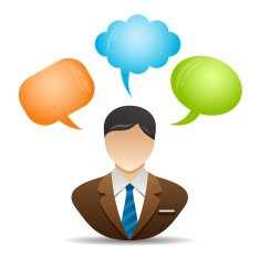 Speech bubble -Business man