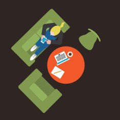 Businesswoman in casual setting EPS 10 vector N2