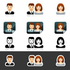 Set of people icons N10