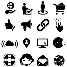 Web Site Icons - Black Series