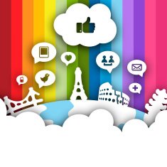 Social Networking World - Vector Design