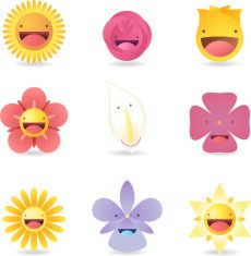 Avatar Profile Avatars Special characters Friendly Smiley Flowers Cartoon N2