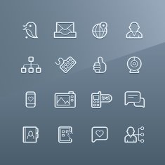 Social media icons - Linea series N2