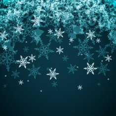 Vector Abstract Winter Background from Snowflakes
