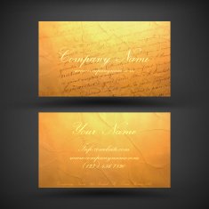 Business Card Template with an Antique Letter background N2