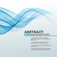 Blue Abstract waves background Vector illustration