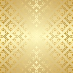 seamless background with golden ornament - vector