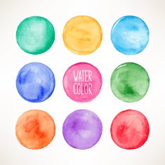 colorful watercolor round spots