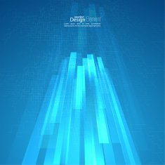 Abstract vector background with glowing grid