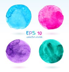 Watercolor colorful banners