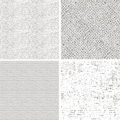 four seamless black and white fabric patterns N2