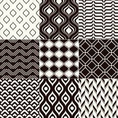 seamless black and white geometric pattern N6