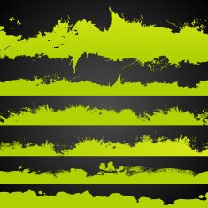 Grunge acid color drawn splashes set N2