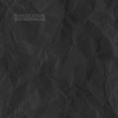 Creased black paper vector seamless texture