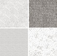 four seamless black and white fabric patterns N3
