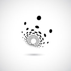 abstract black dots pattern icon N2