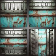 Vector metal background set N3