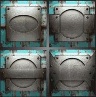 Vector metal background set N5