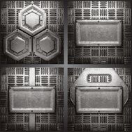 Vector metal background set N6